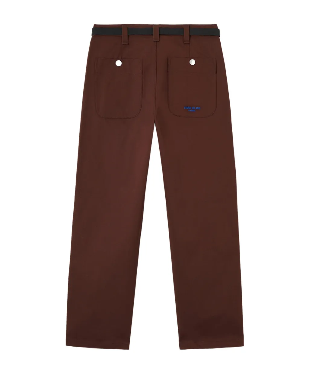 Pleated-Front Belted Trousers
