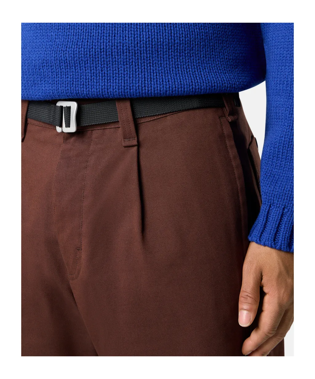 Pleated-Front Belted Trousers