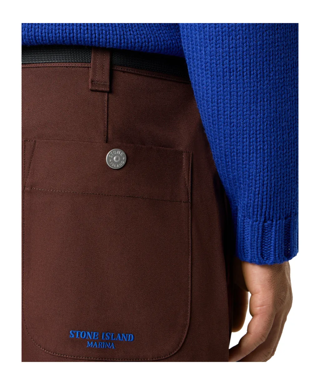 Pleated-Front Belted Trousers