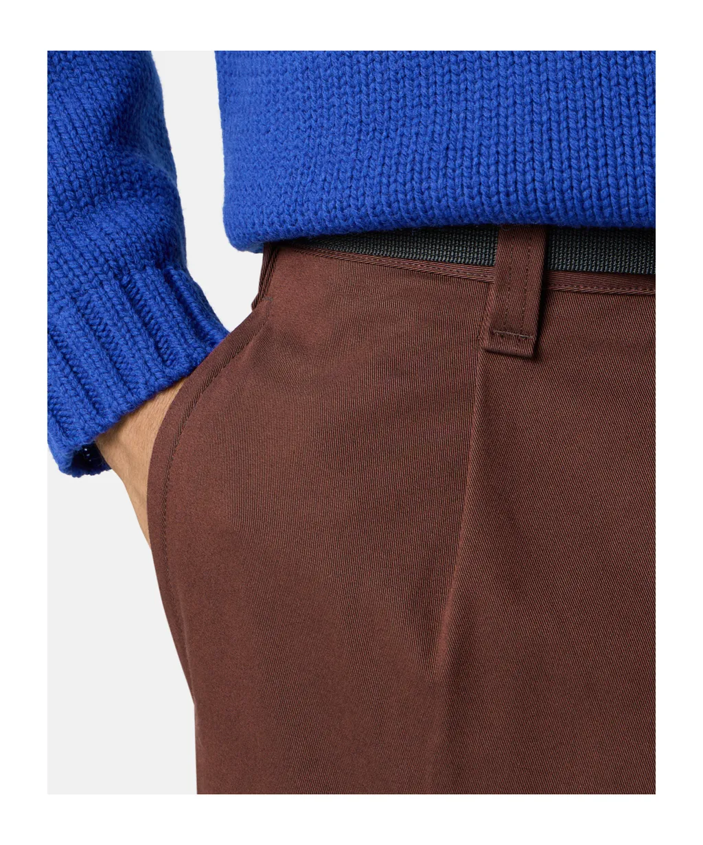 Pleated-Front Belted Trousers