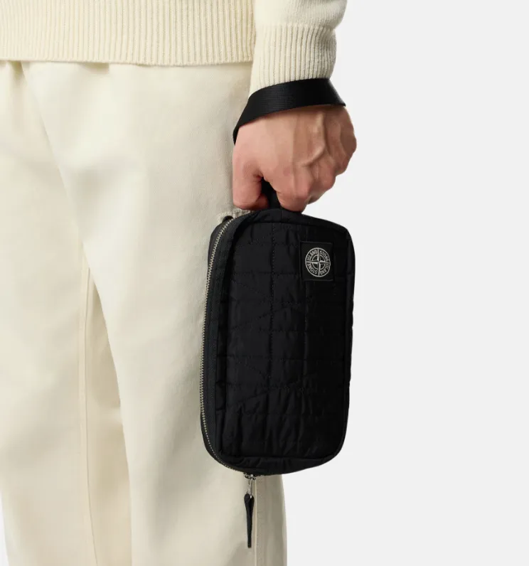Stone Island Logo Patch Zipped Wrist Pouch