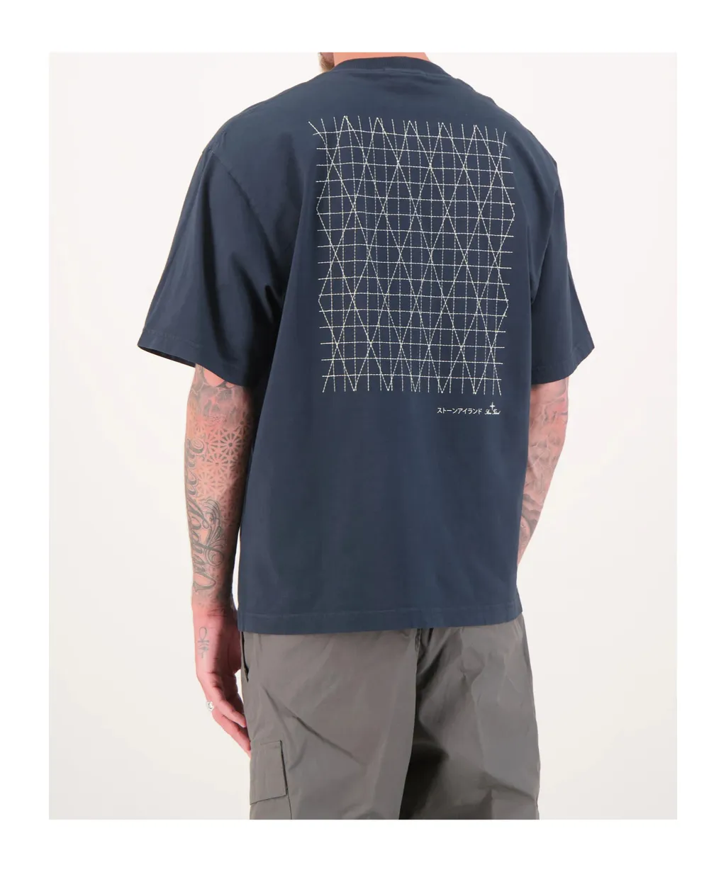 Stone Island Logo Printed Short-Sleeved T-Shirt