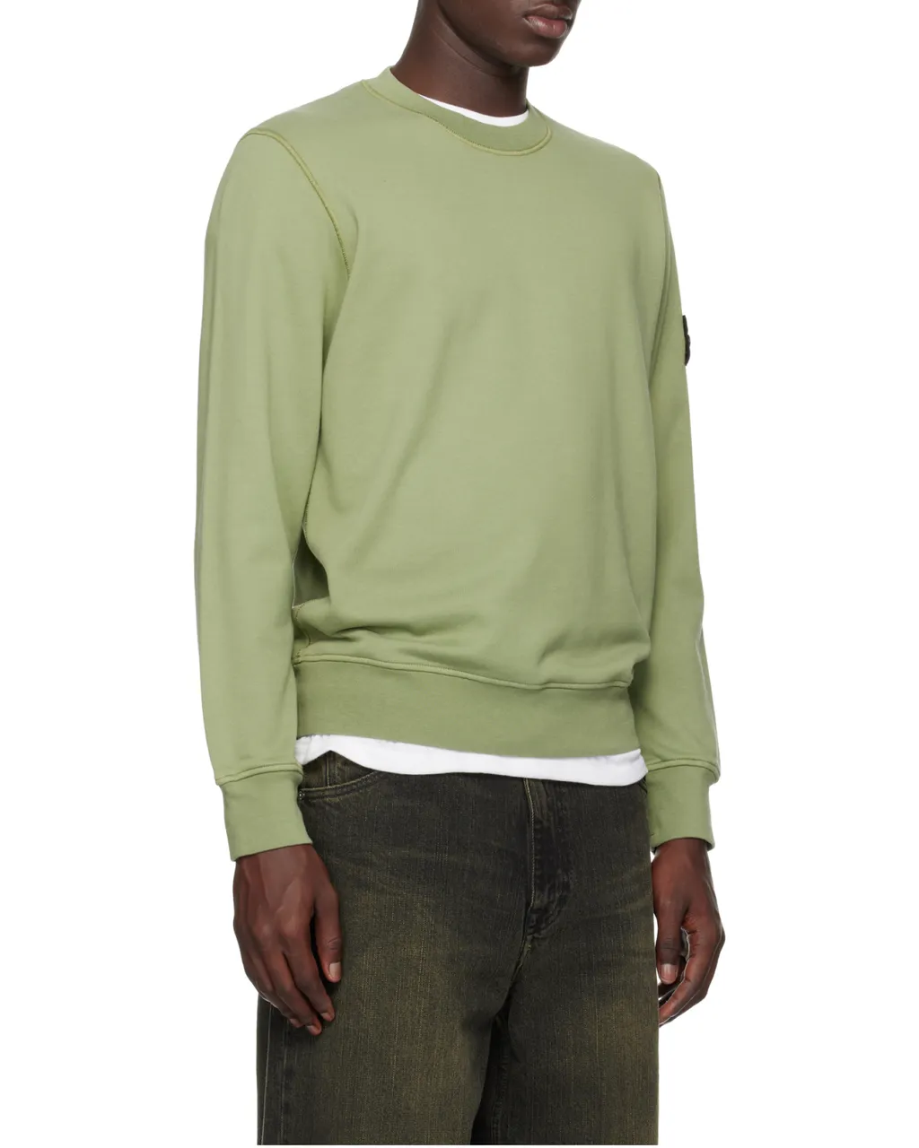 Stone Island Logo Patch Crewneck Sweatshirt
