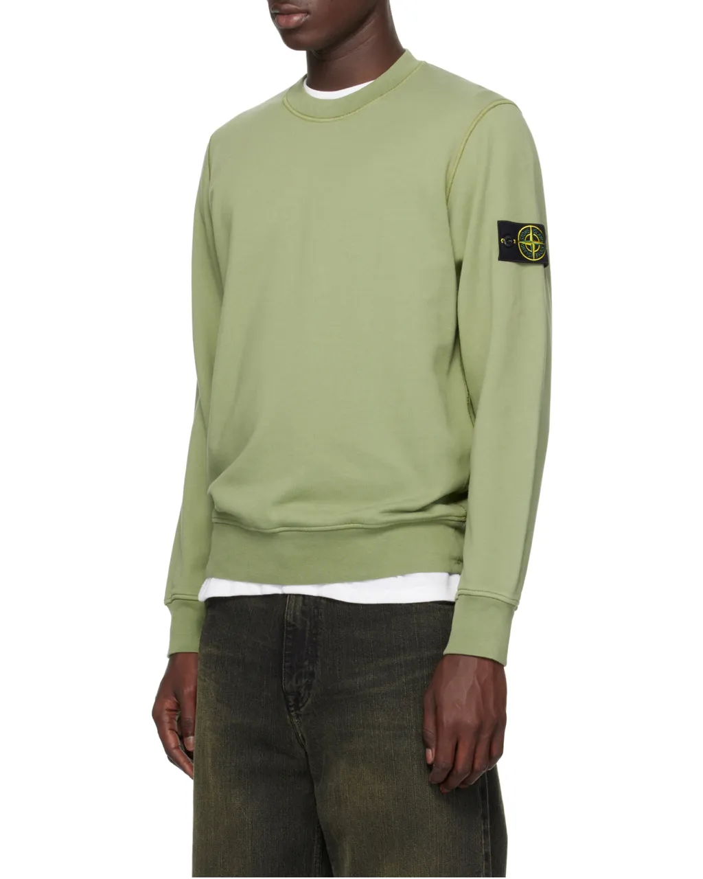 Stone Island Logo Patch Crewneck Sweatshirt