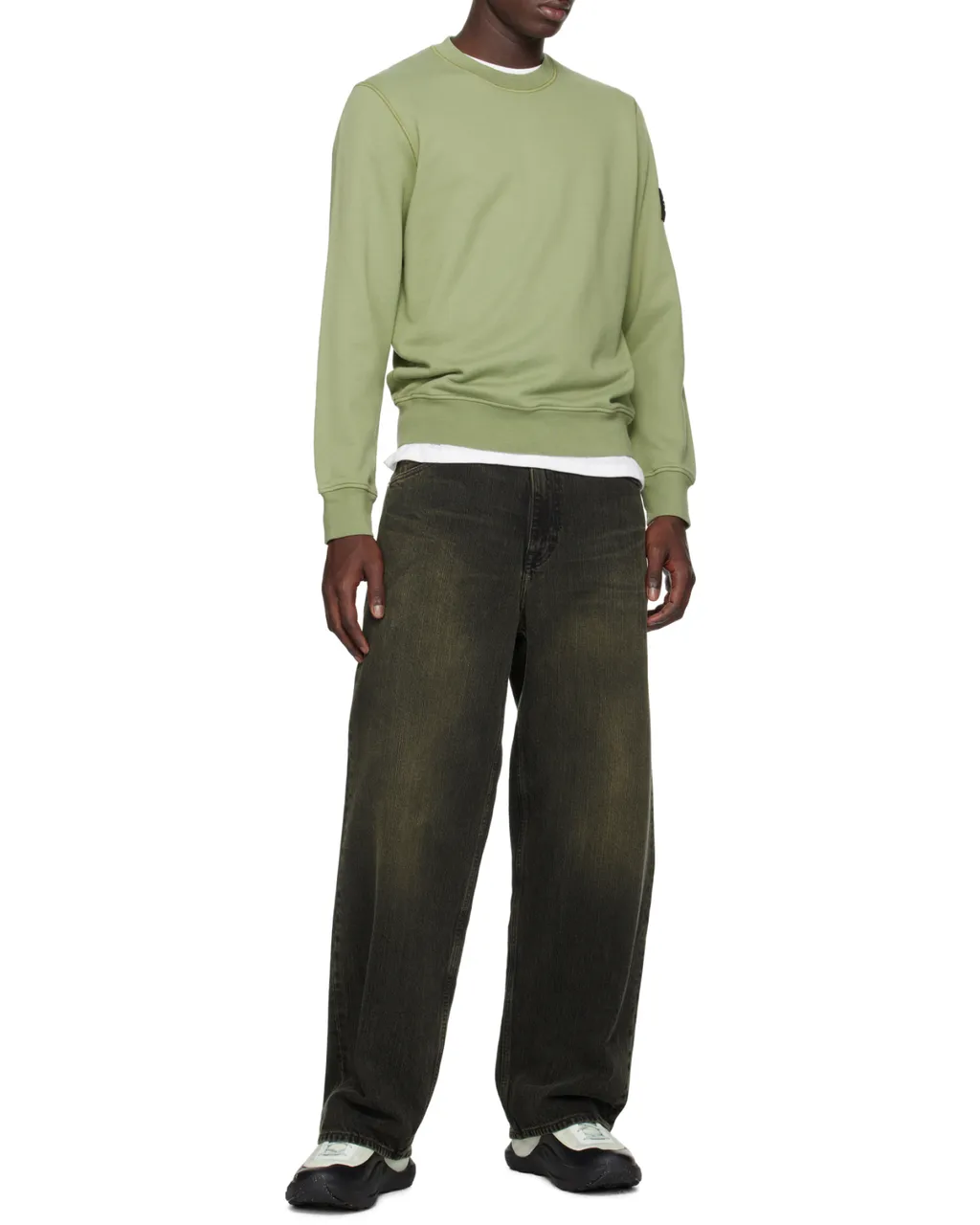 Stone Island Logo Patch Crewneck Sweatshirt