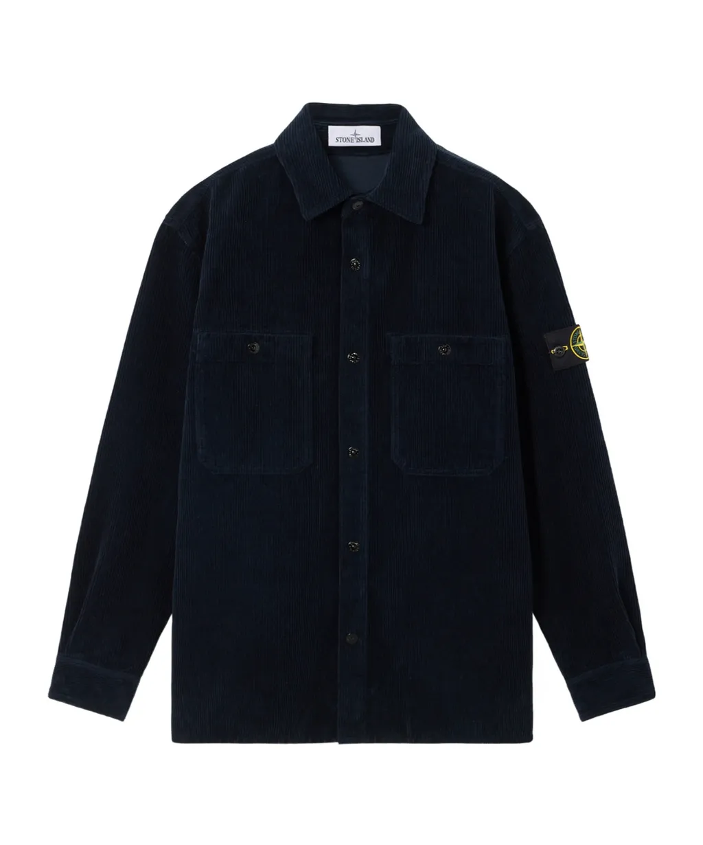 Stone Island Compass Patch Buttoned Overshirt