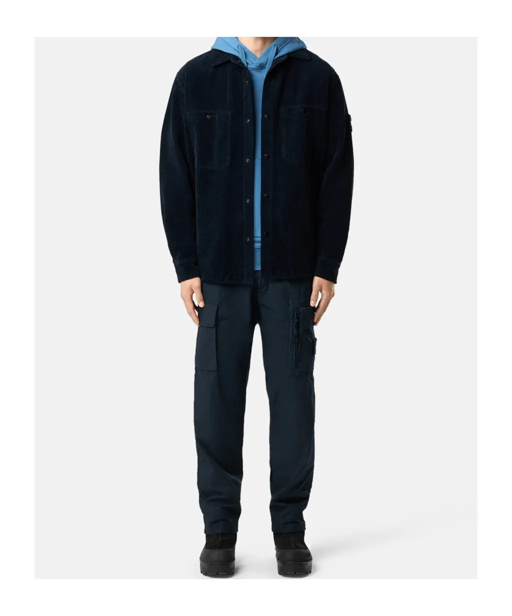 Stone Island Compass Patch Buttoned Overshirt