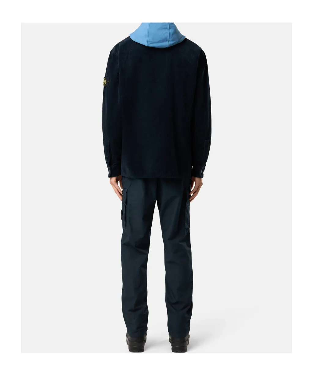Stone Island Compass Patch Buttoned Overshirt