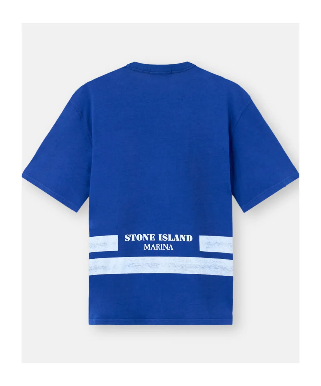 Oversized-Fit Short-Sleeve T-Shirt With Printed Bands