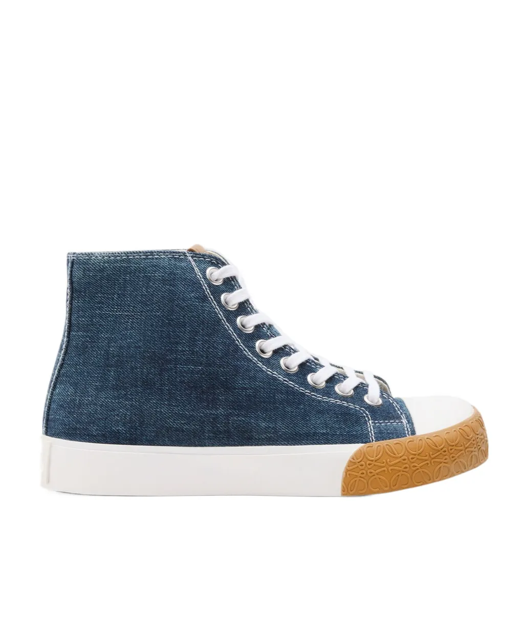 Bloc High-Top Sneaker In Denim