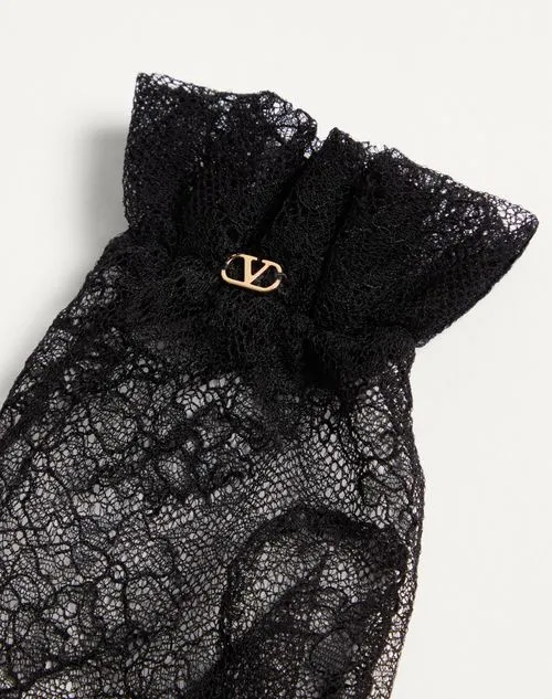 Valentino Vlogo Signature Lace Gloves