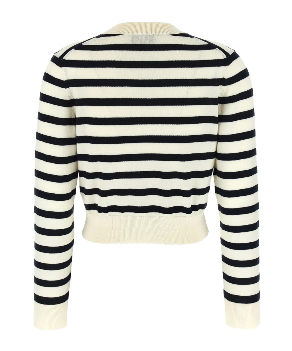 A.P.C. Gaelle Striped Knit Cardigan