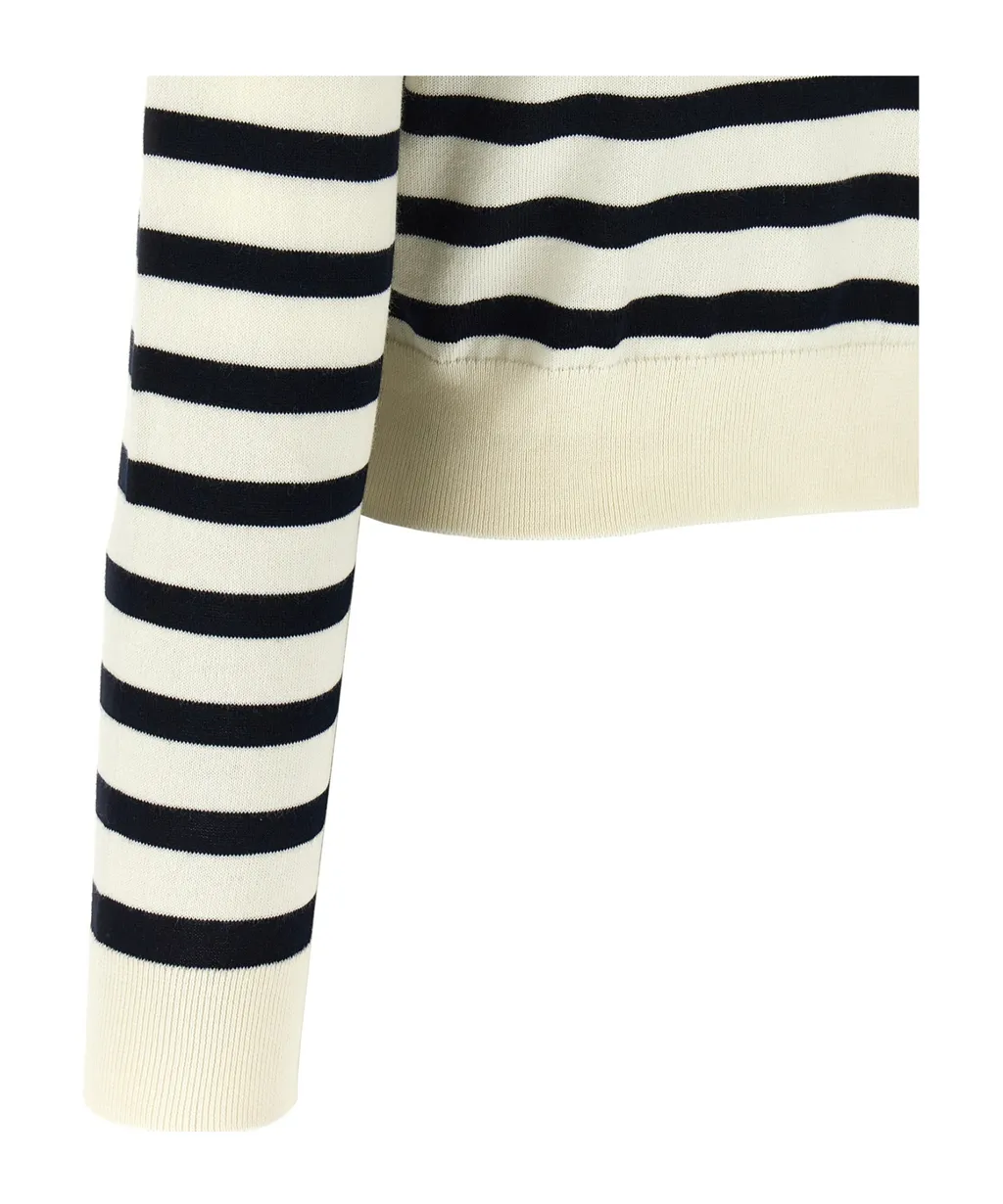 A.P.C. Gaelle Striped Knit Cardigan