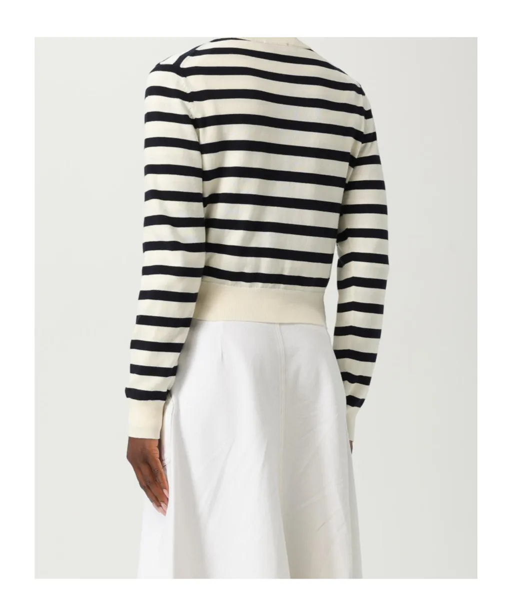 A.P.C. Gaelle Striped Knit Cardigan