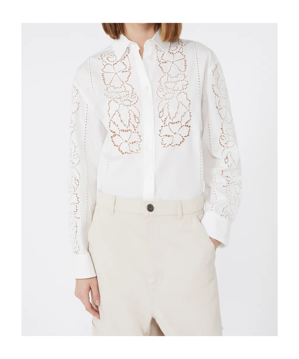 Weekend Max Mara Relaxed-Fit Embroidered Poplin Shirt