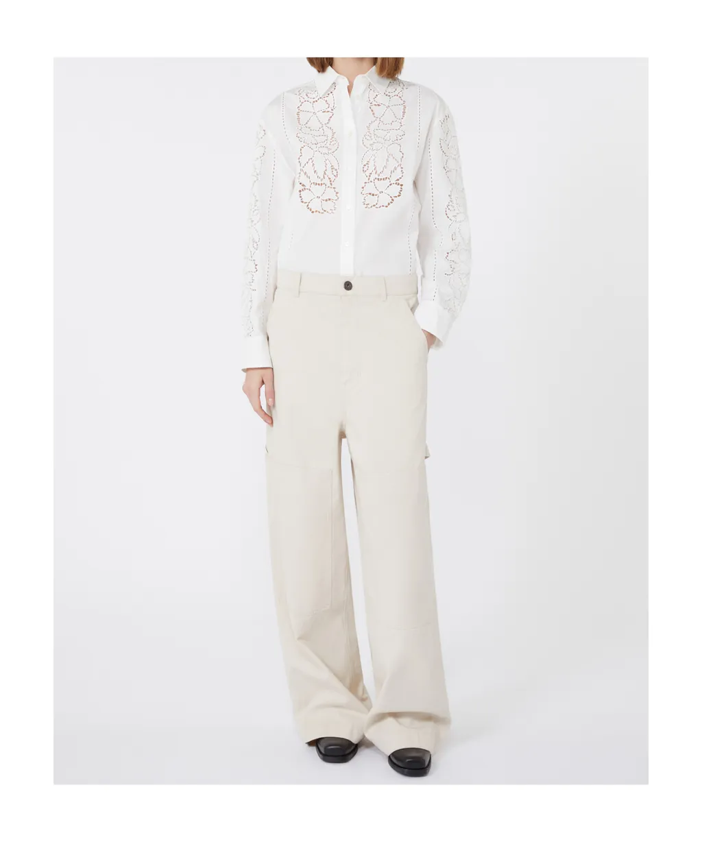 Weekend Max Mara Relaxed-Fit Embroidered Poplin Shirt