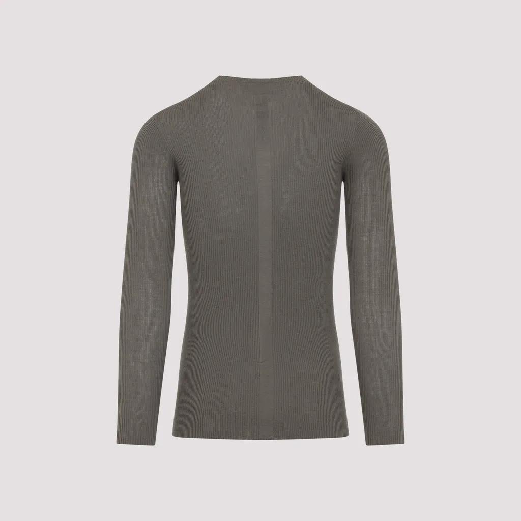 Rick Owens Ribbed Round Neck Pullover