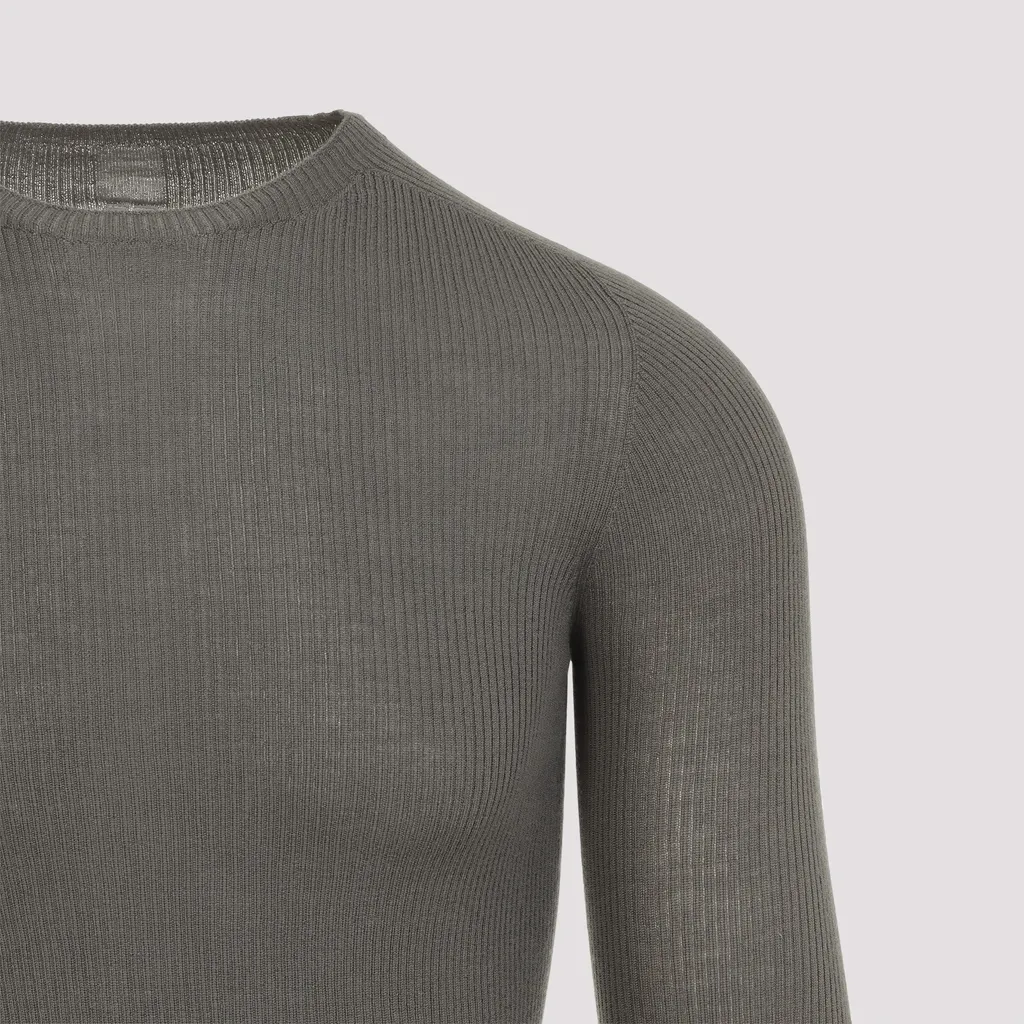 Rick Owens Ribbed Round Neck Pullover