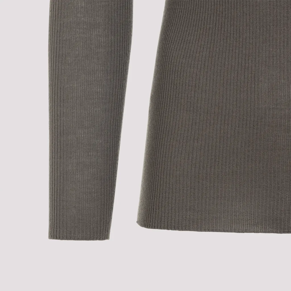 Rick Owens Ribbed Round Neck Pullover