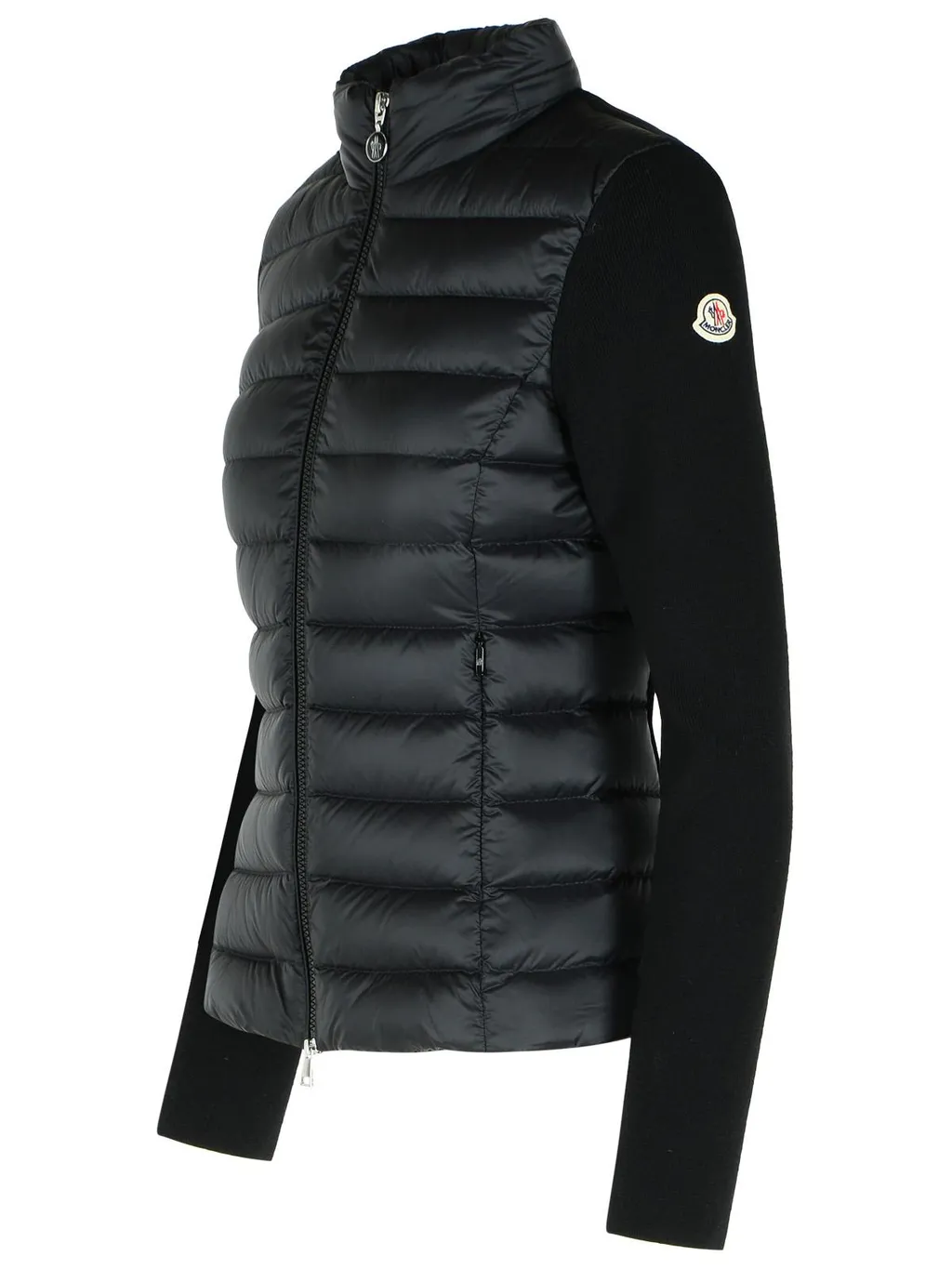 Moncler Logo Patch Zip-Up Panelled Cardigan