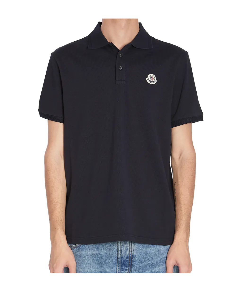 Moncler Logo Patch Short-Sleeved Polo Shirt