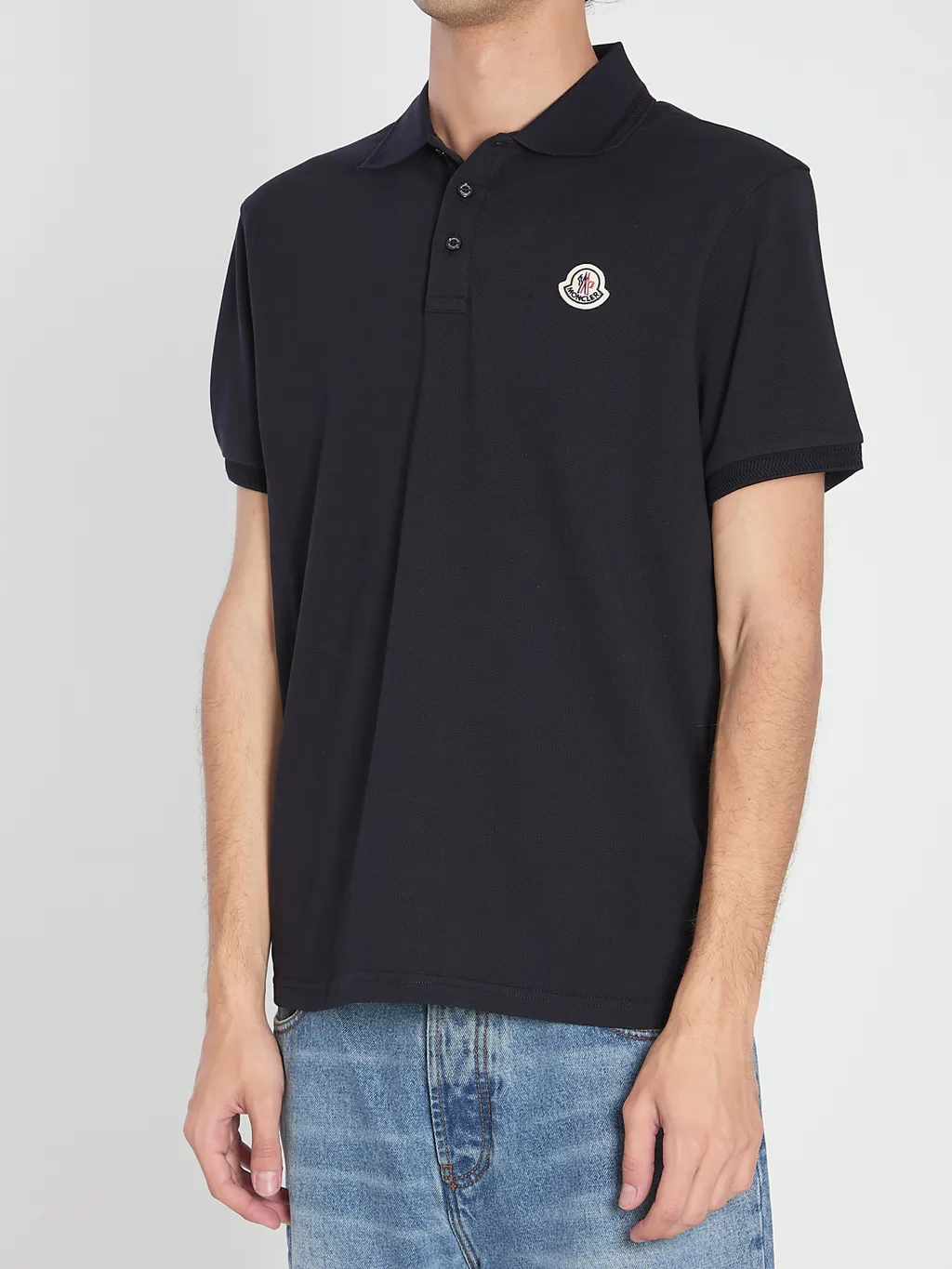 Moncler Logo Patch Short-Sleeved Polo Shirt
