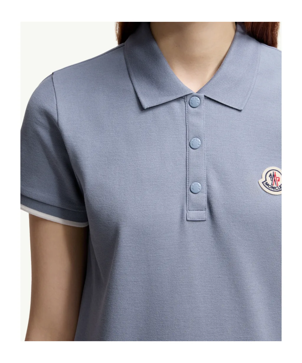Logo Patch Cotton Piquet Polo Shirt