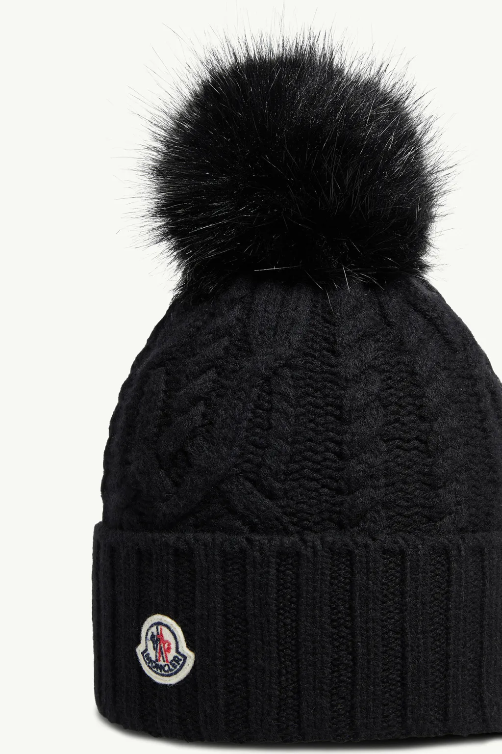 Cashmere Blend Beanie With Pom Pom