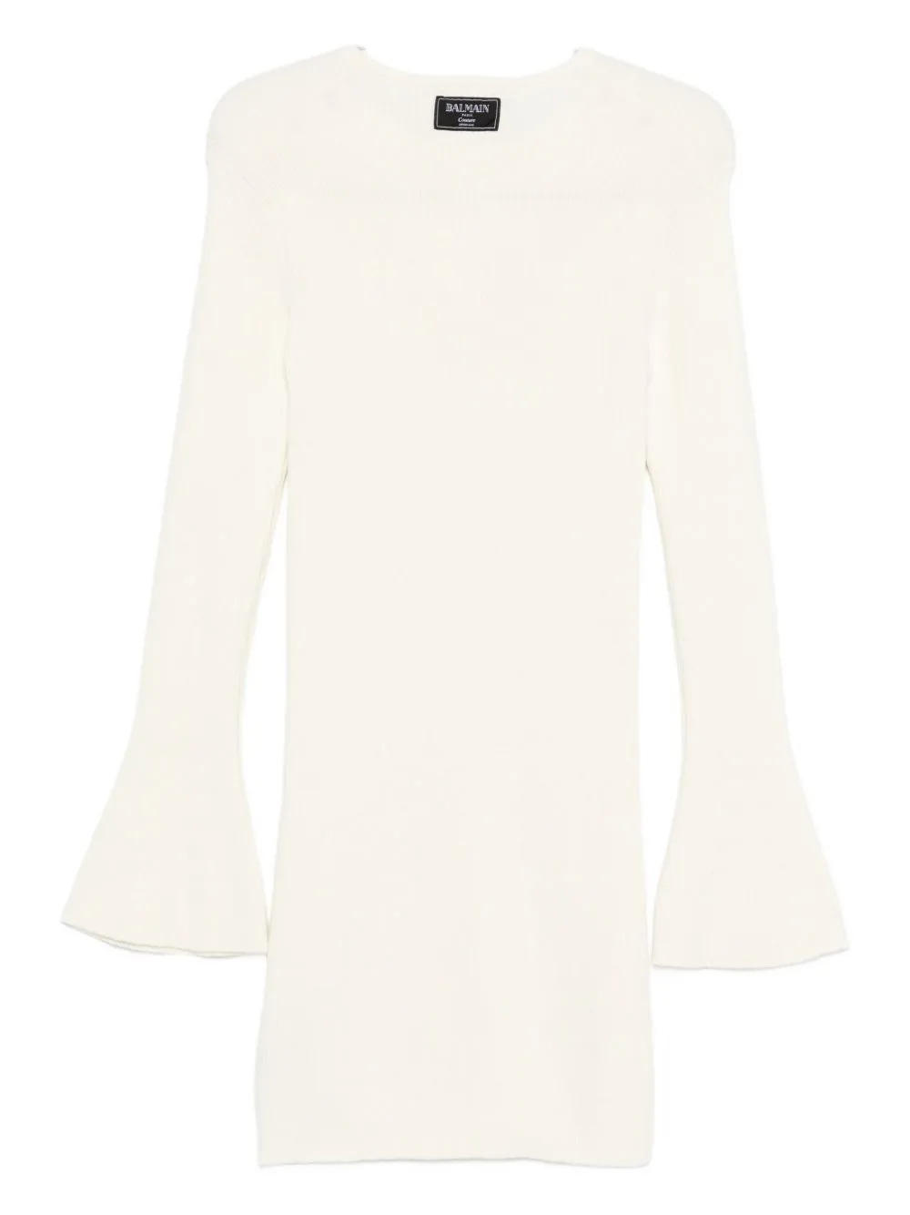 Bell-Sleeve Button-Detail Dress