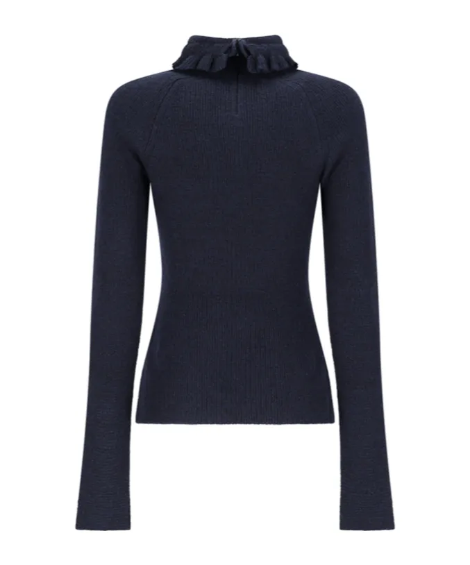 Ruffled Long-Sleeve Top