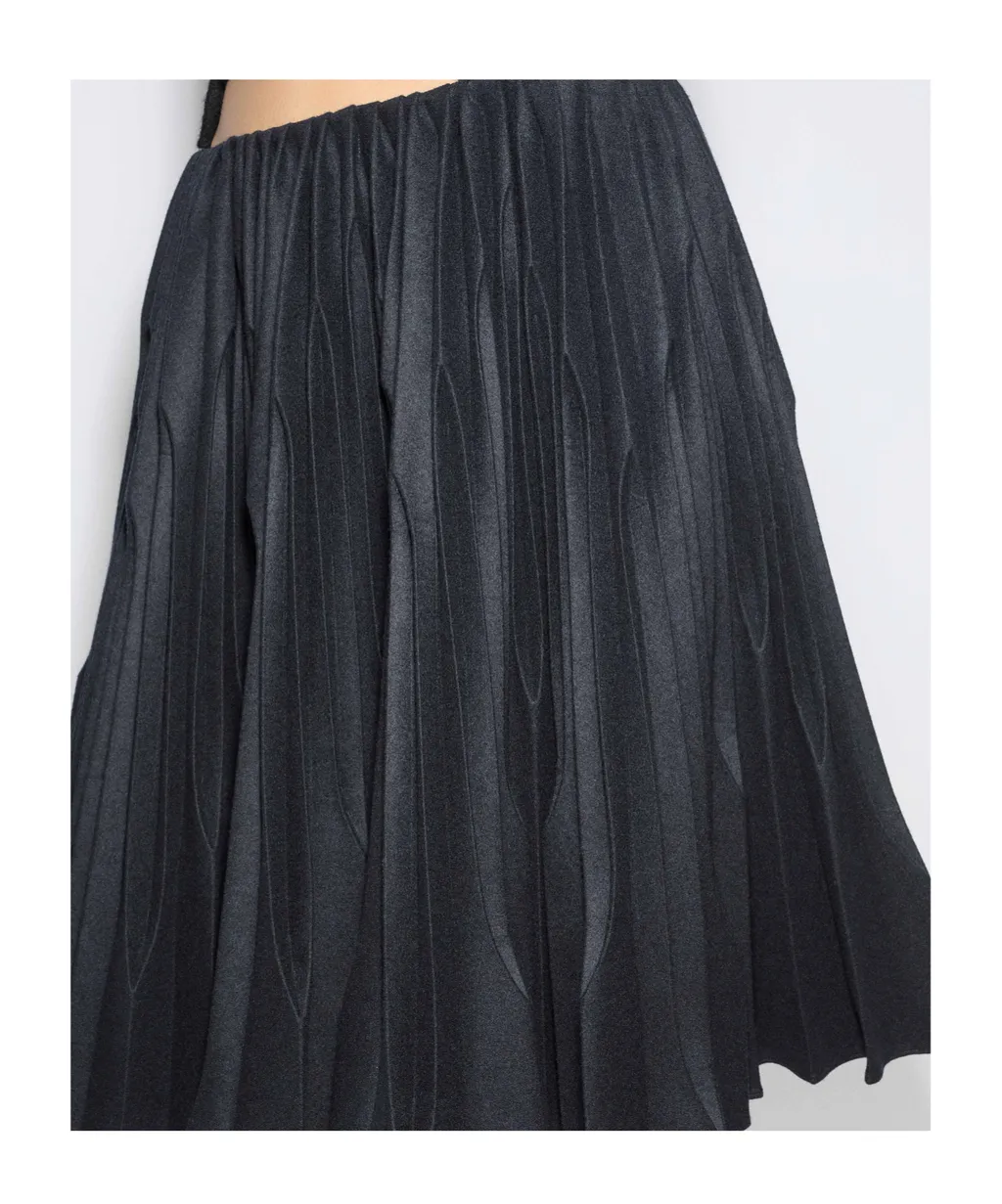 Pleated Midi Skirt