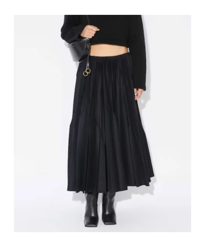 Pleated Midi Skirt