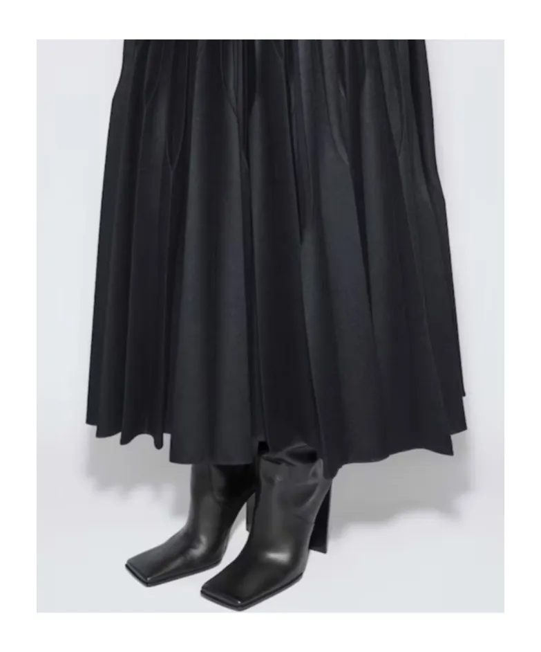 Pleated Midi Skirt