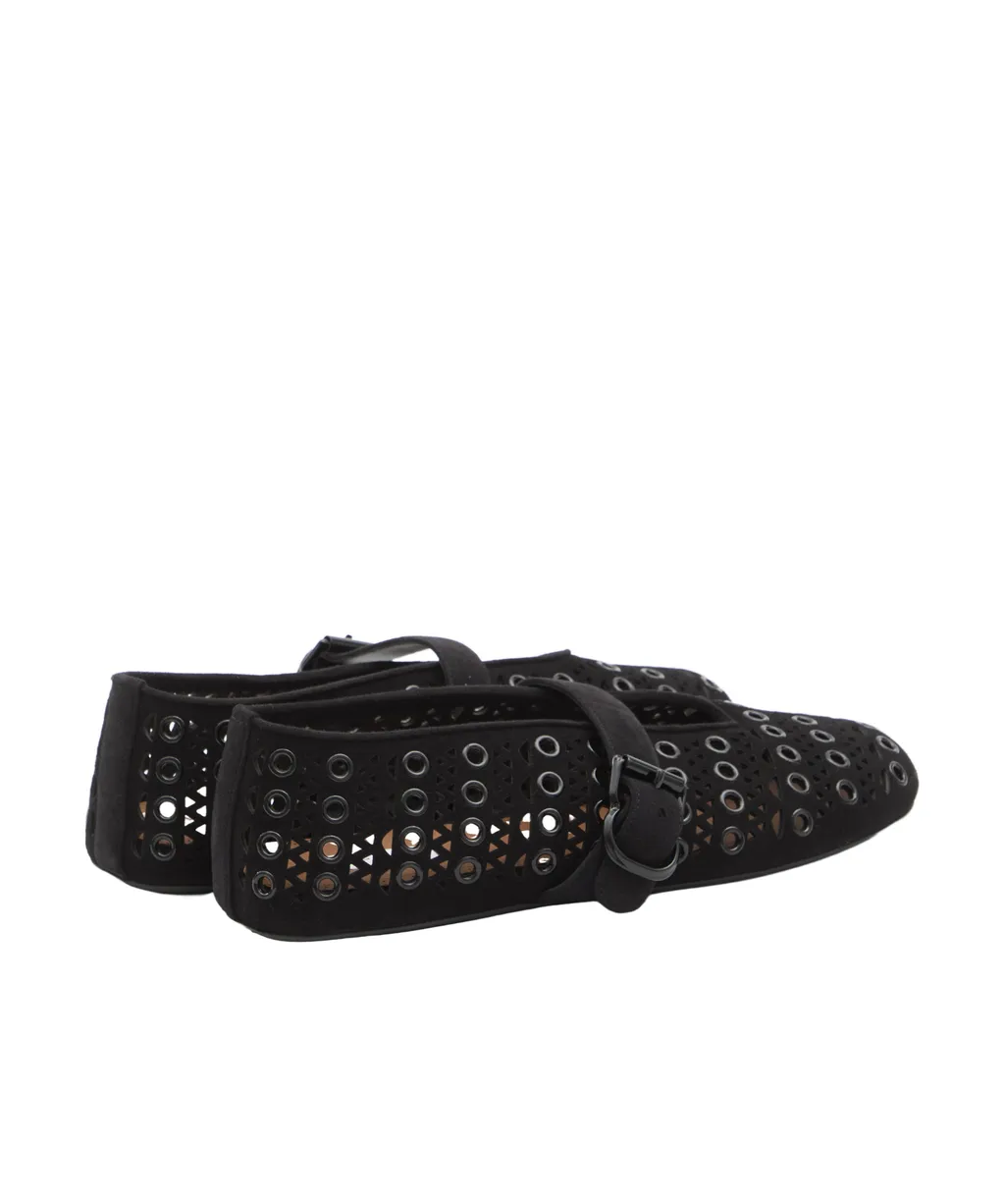AlaÏA Eyelet Ballet Flats