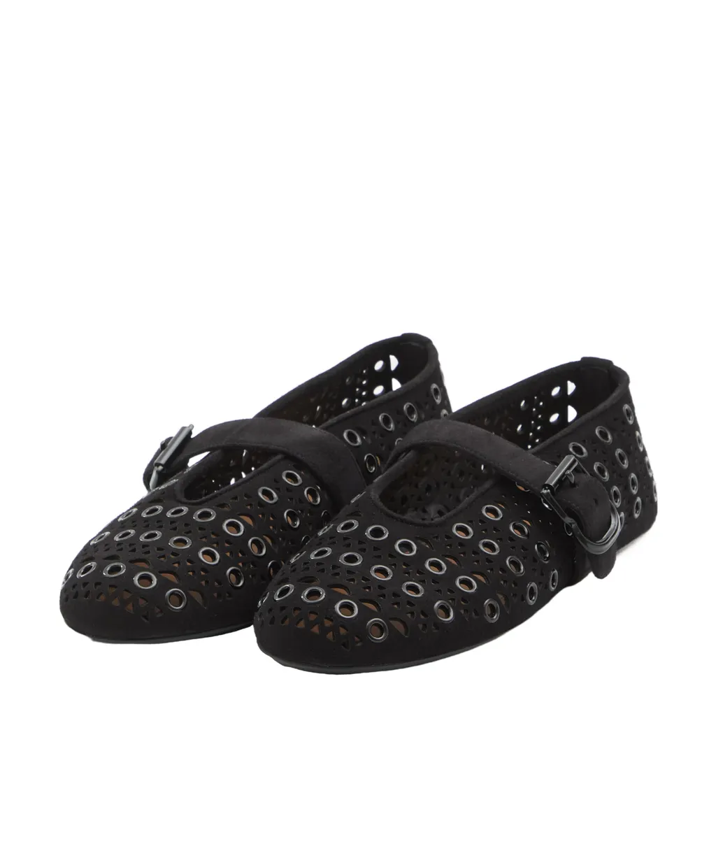 AlaÏA Eyelet Ballet Flats