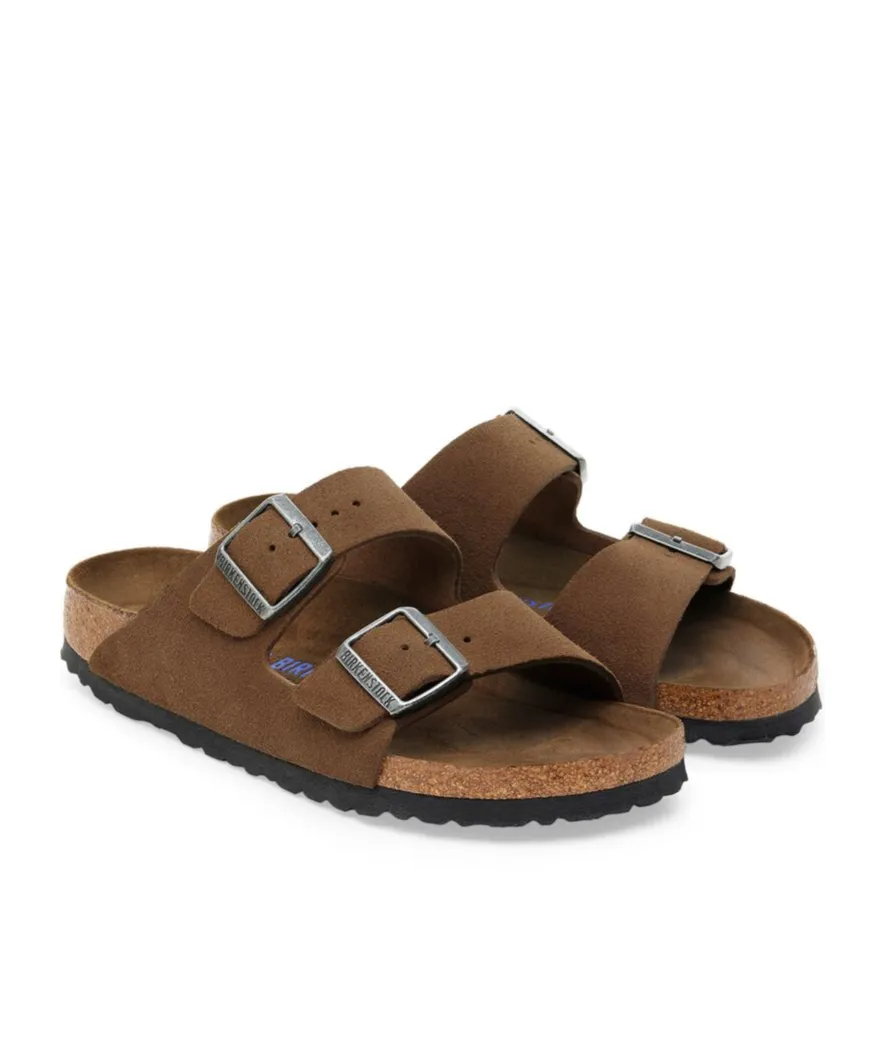 Arizona Double-Buckle Suede Sandals
