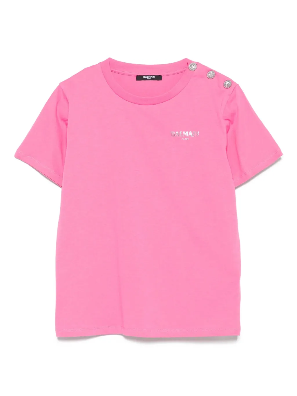 Embellished-Button T-Shirt