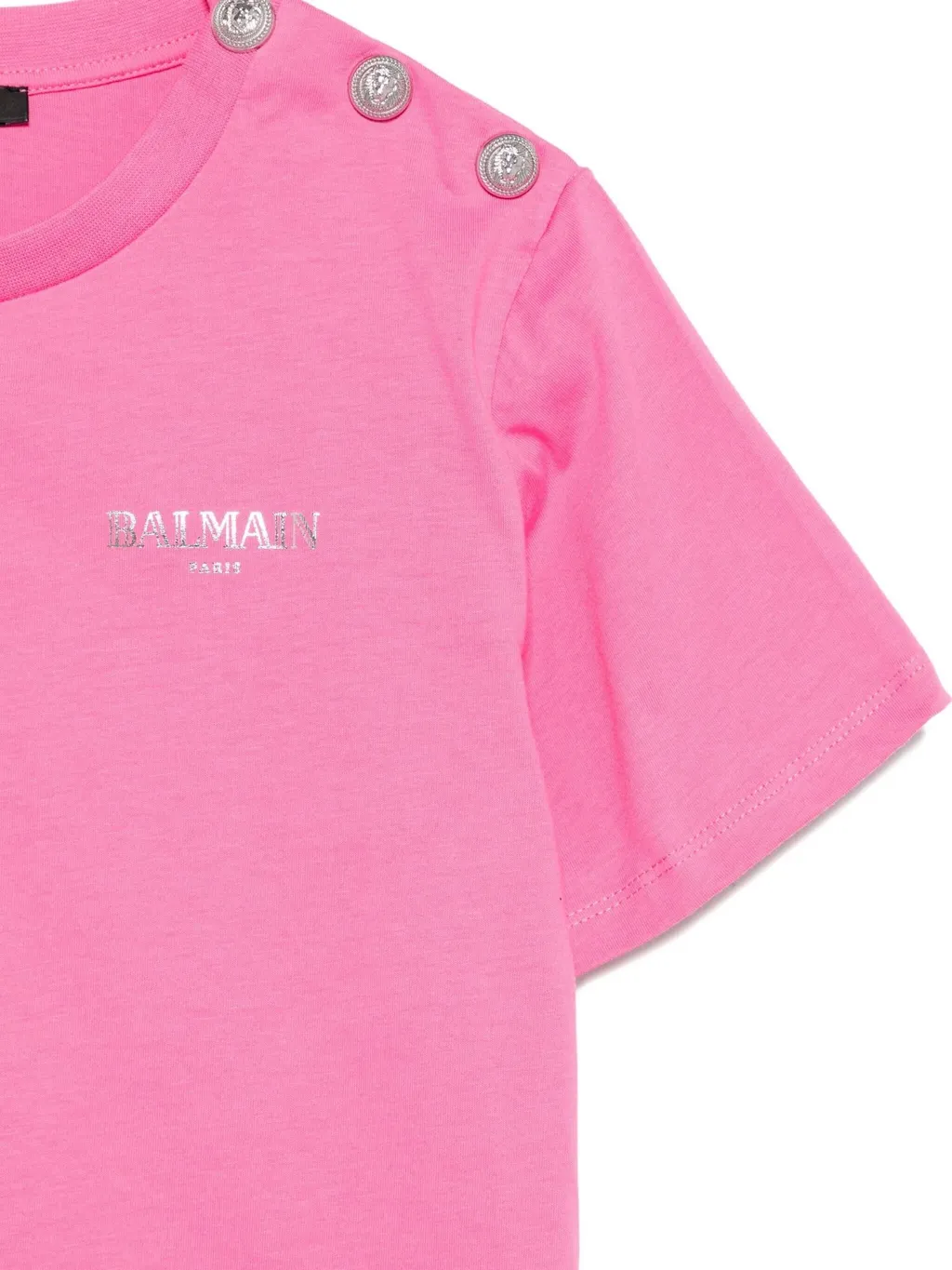Embellished-Button T-Shirt