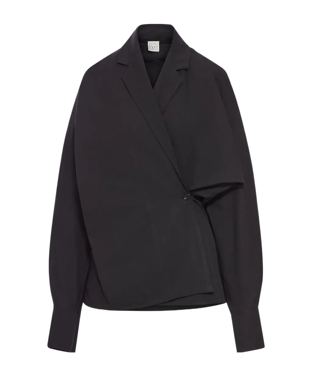 TotÊMe Long Sleeved Asymmetric Wrap Blouse