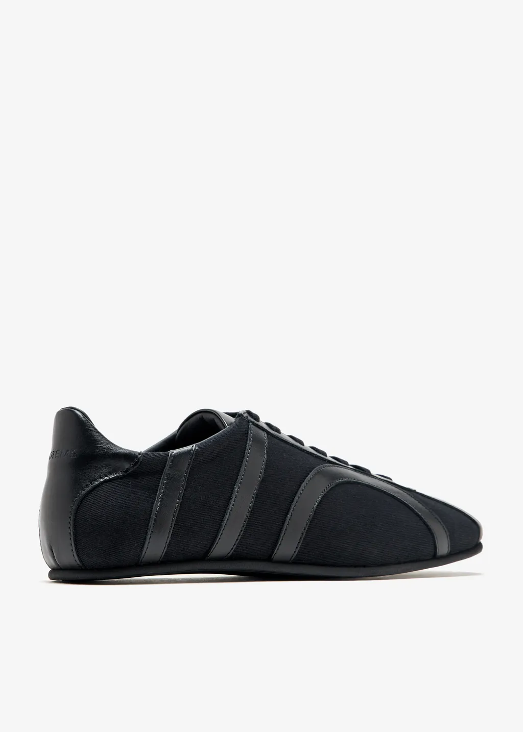 Leather-Panel Recycled-Cotton Sneakers