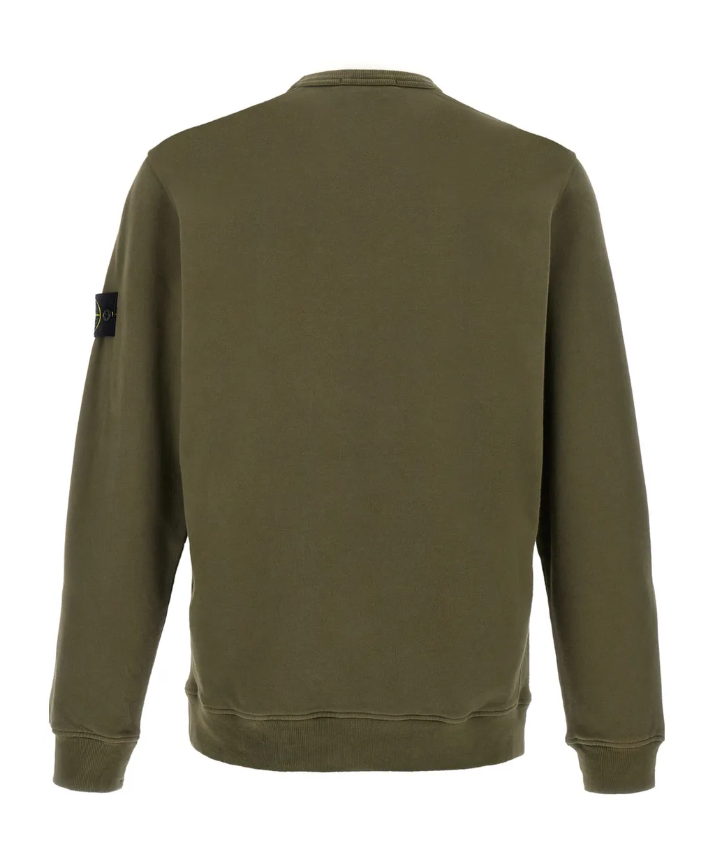 Stone Island Logo Badge Crewneck Sweatshirt