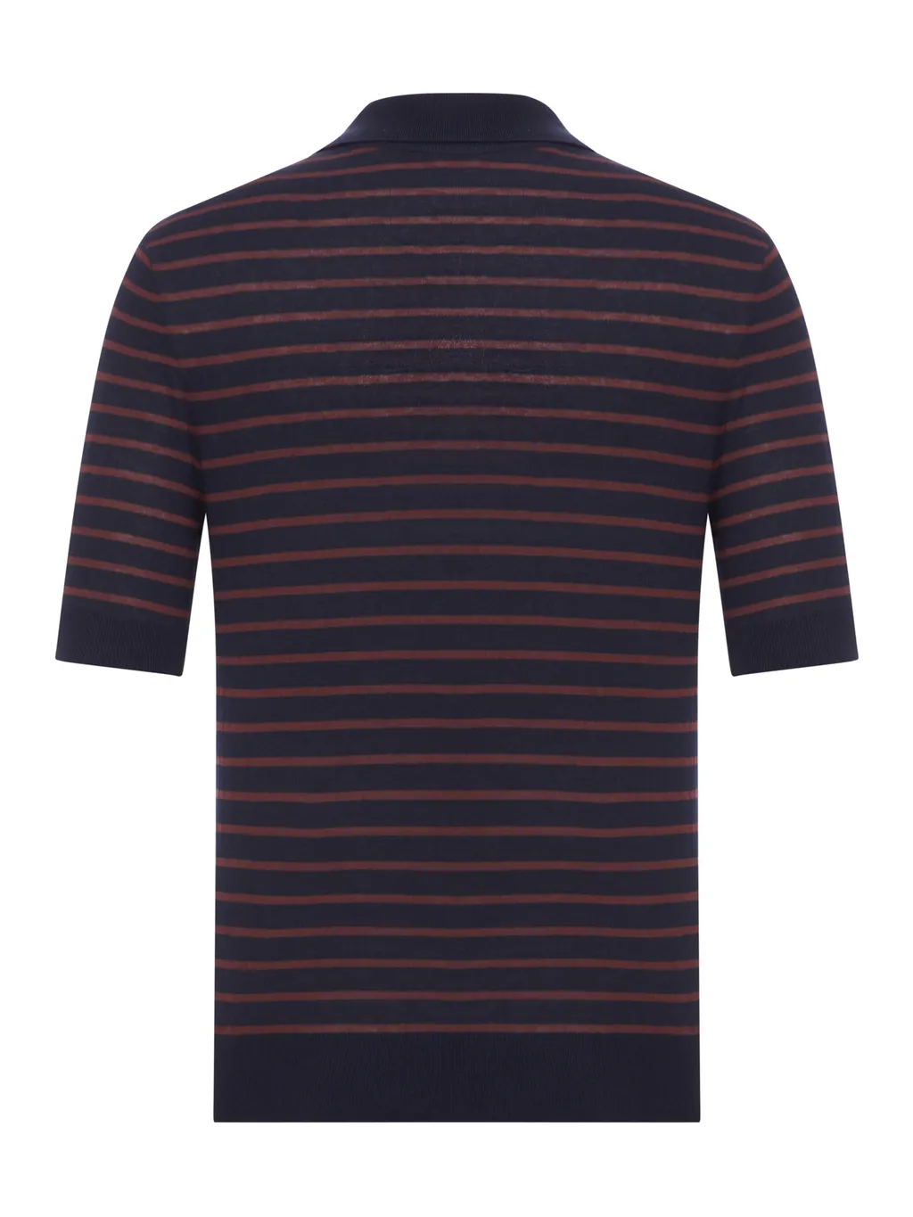 Short-Sleeved Polo Sweater In Fine Cotton