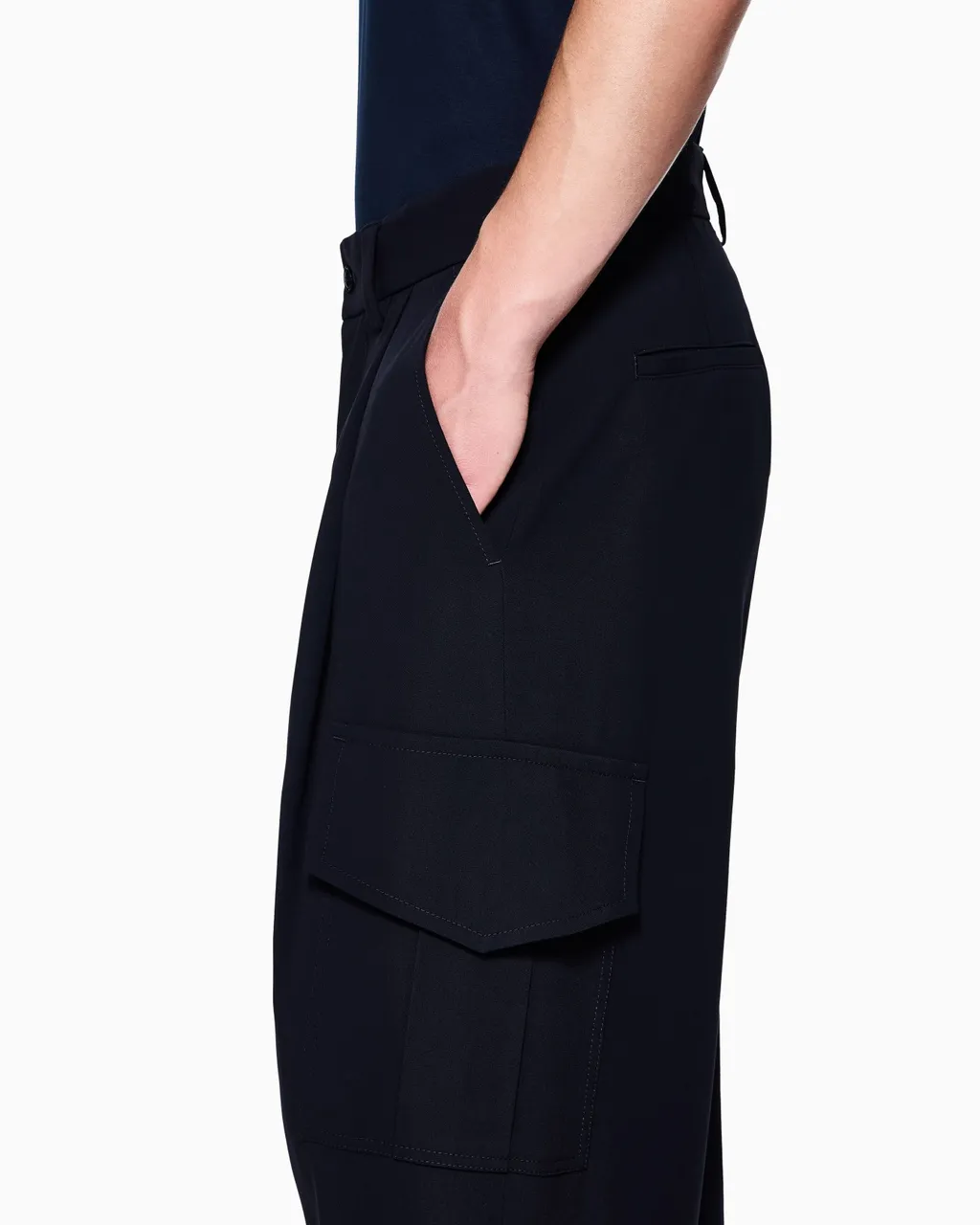 Pleated Cargo Pants
