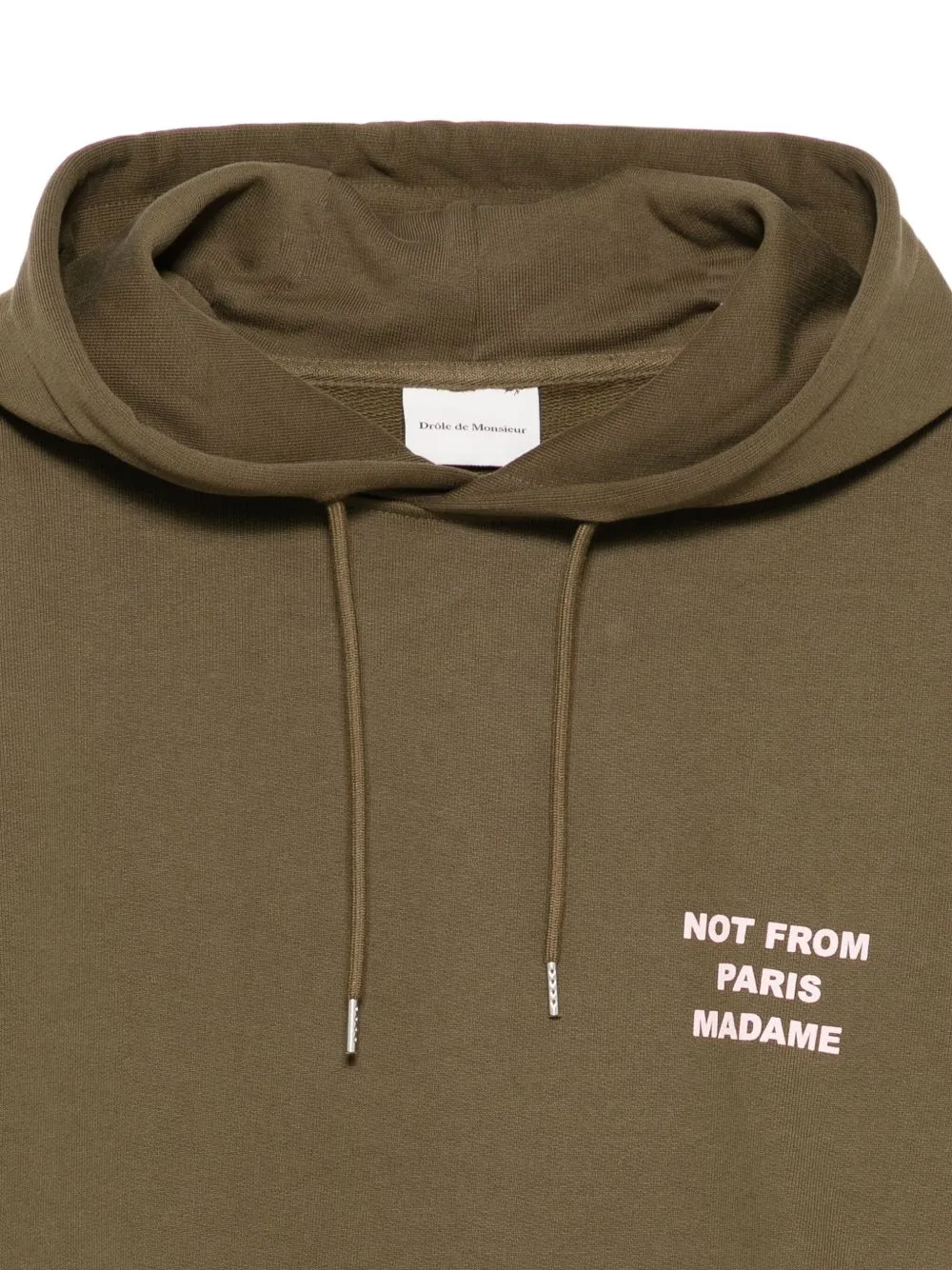 Drle De Monsieur Slogan-Printed Drawstring Hoodie