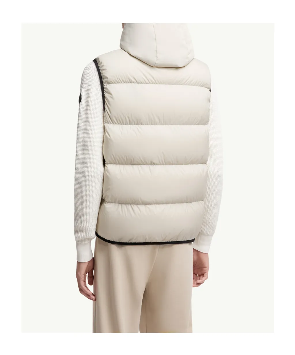 Moncler Guersac Diagonal-Quilted Hooded Dwon Vest