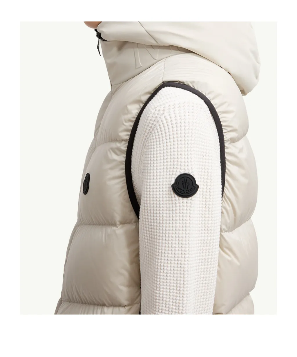 Moncler Guersac Diagonal-Quilted Hooded Dwon Vest