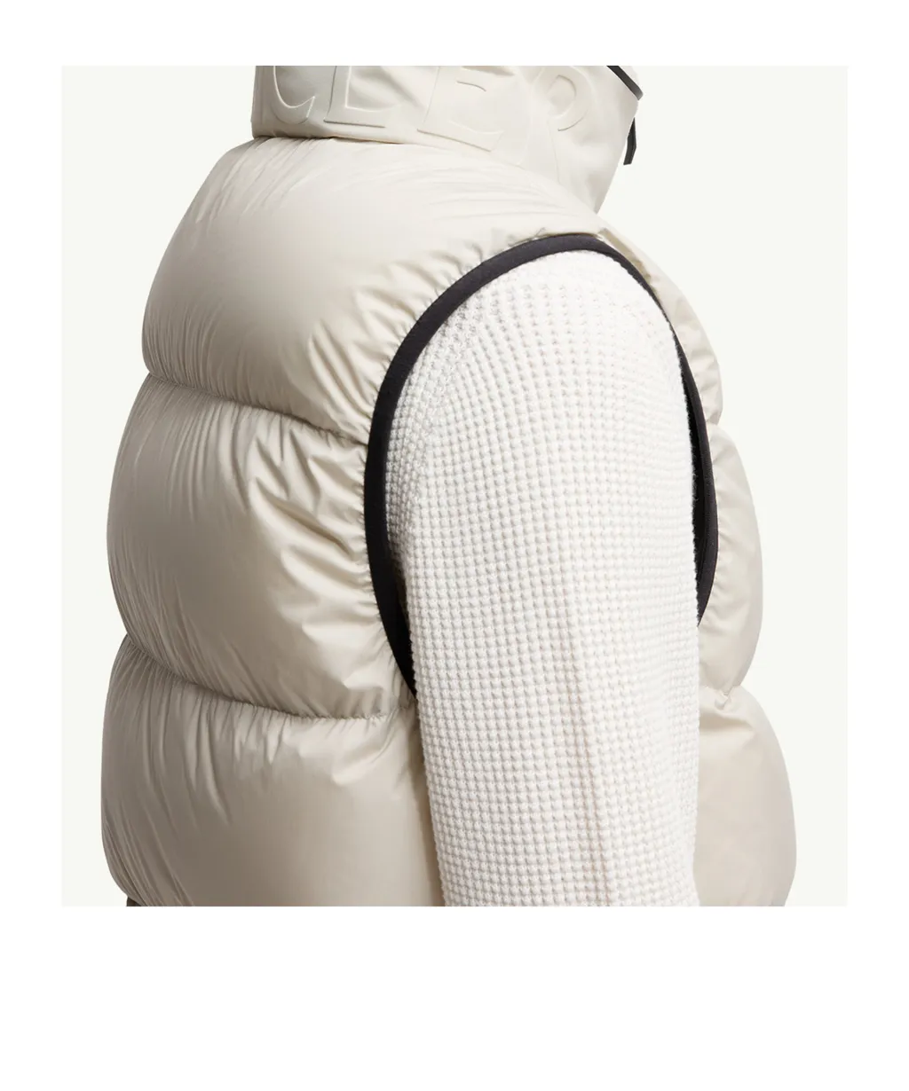 Moncler Guersac Diagonal-Quilted Hooded Dwon Vest