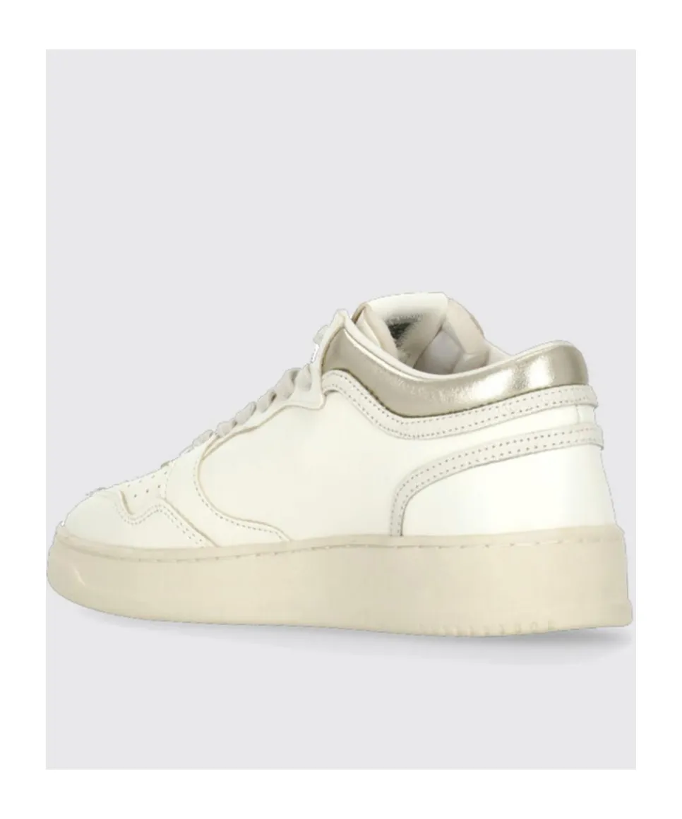 Perforated Platform Leather Sneakers