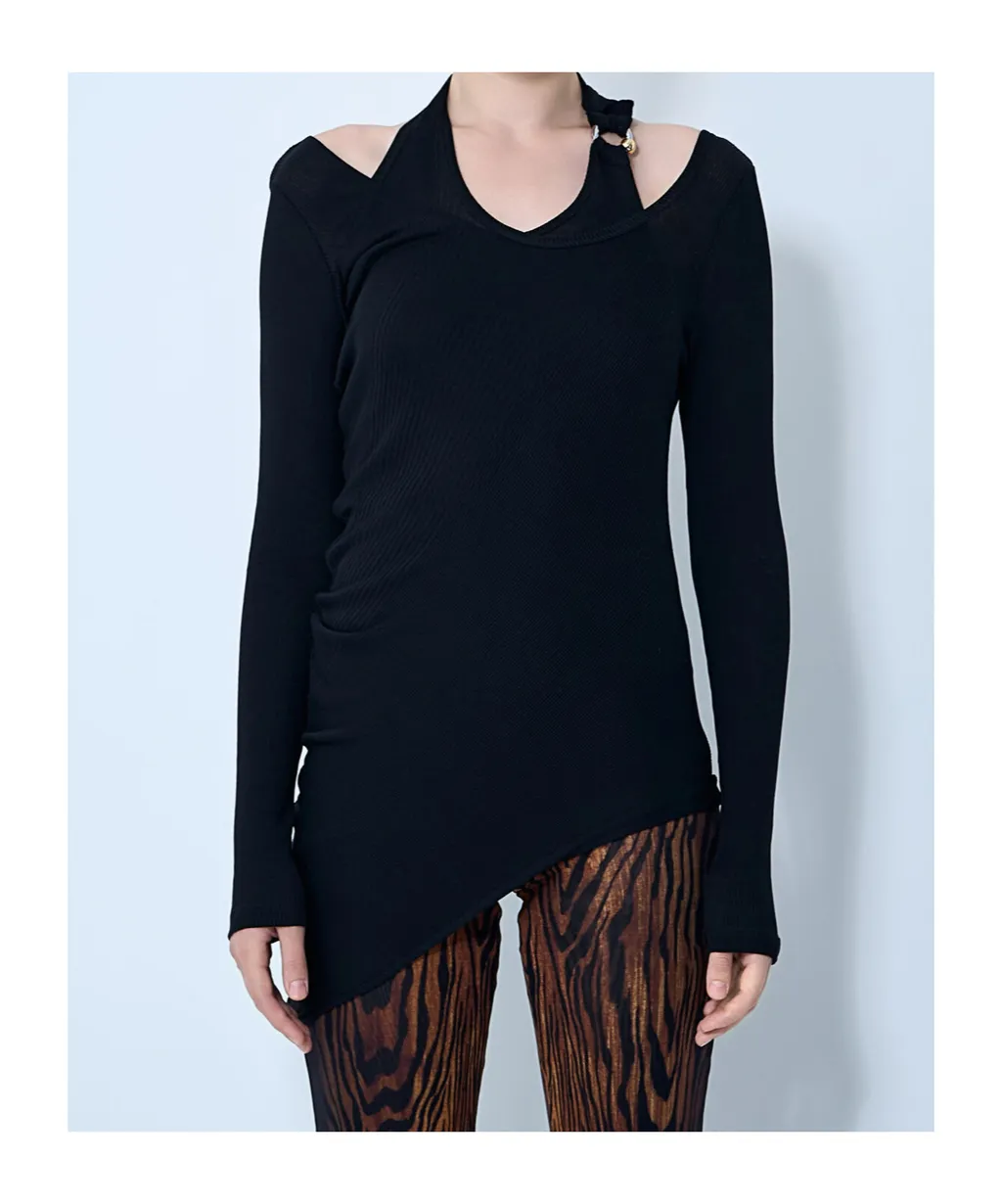 Jean Paul Gaultier Asymmetric Knitted Top