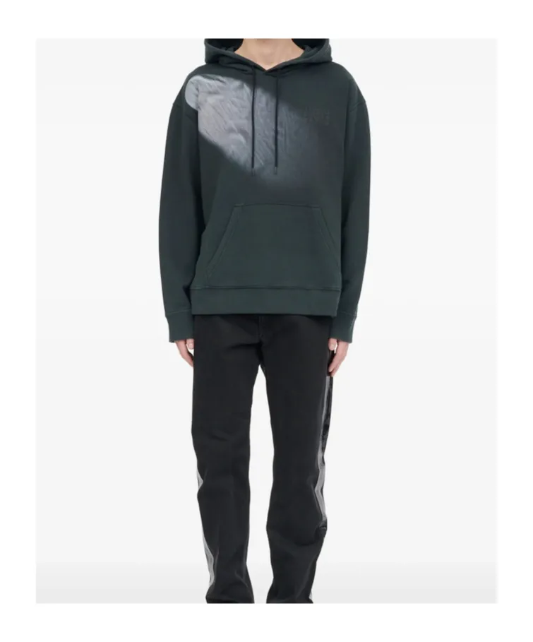 Mm6 Maison Margiela Logo Printed Drawstring Hoodie